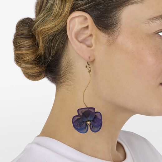 Pansy mesh drop earrings by Sarah Cavender