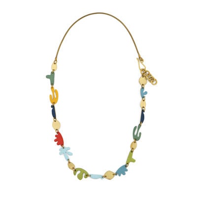 Coral reef brass statement necklace by Sibilia