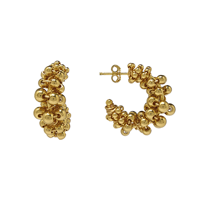 Gold beads Rhea earrings by Black & Sigi