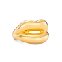 Gold Hotlips ring by Solange