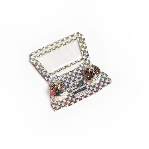 Vintage record player enamel pin