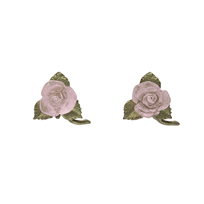 Blushing rose earrings by Michael Michaud