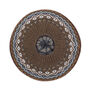 Grey and brown wool beret