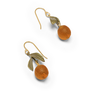 Orange drop hook earrings by Michael Michaud