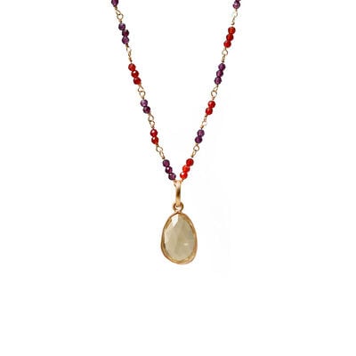 Citrine beaded necklace by Mirabelle