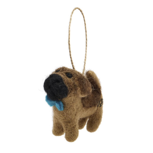 Rococo pug felt decoration