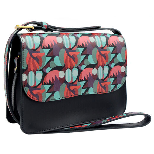 Art Deco leather cross-body bag