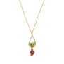 Pomegranate teardrop necklace by Michael Michaud