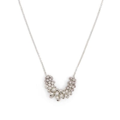 Silver beads pendant necklace by Black & Sigi