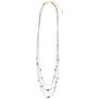 Green rectangle multi chain necklace