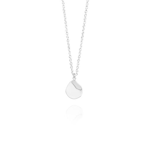 Silver teardrop pendant necklace by Mounir