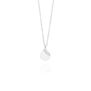 Silver teardrop pendant necklace by Mounir