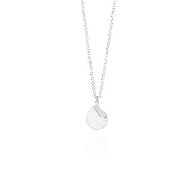 Silver teardrop pendant necklace by Mounir
