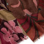 Pink floral wool scarf