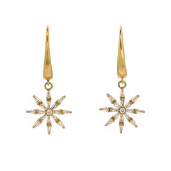 Star hook earrings by Fotini Liami