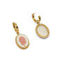 Porcelain cameo rose hoop earrings by Vintouch