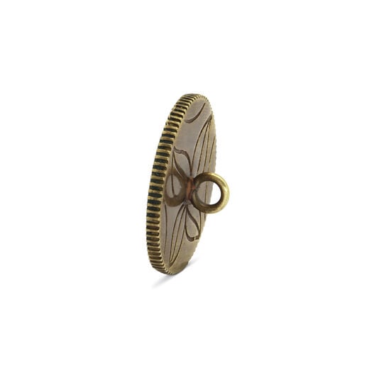 Black and white enamel coat button