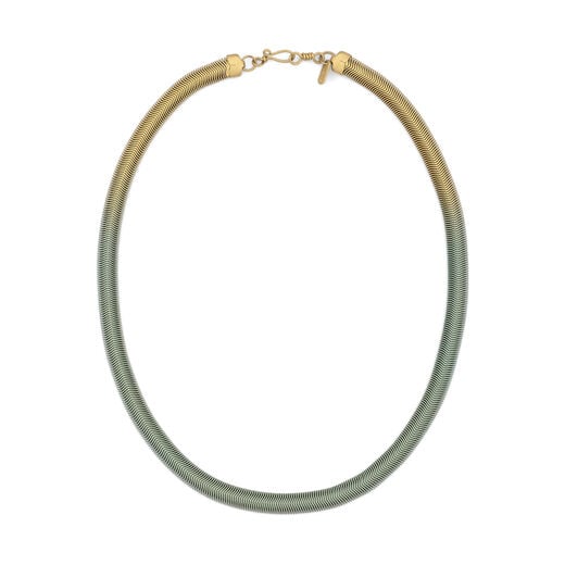 Gold and green gradient short necklace by Sarah Cavender