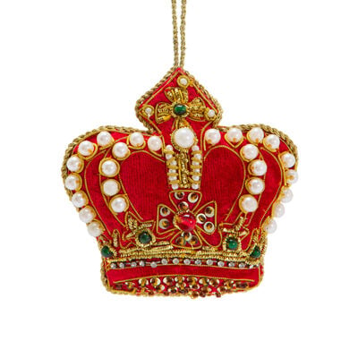 Crown embroidered decoration