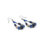 Blue bead hook earrings