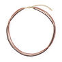 A delicate beaded necklace with layered strands of pink, purple and orange glass beads.