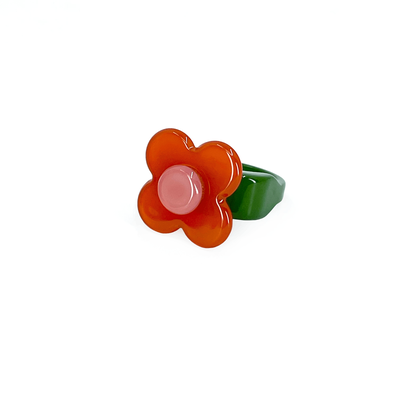 Orange flower ring