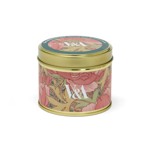 Geranium garden natural tin candle