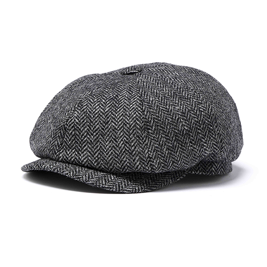 Herringbone flat cap