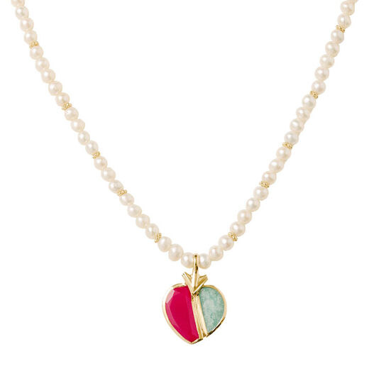 Fuchsia chalcedony pearl necklace by Carousel Jewels
