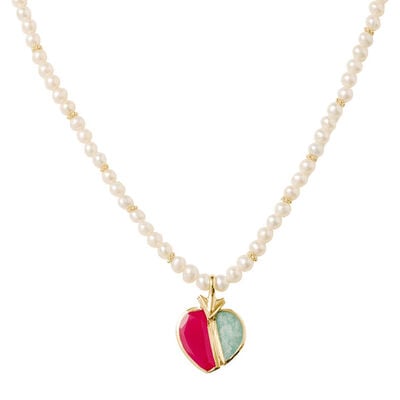 Fuchsia chalcedony pearl necklace by Carousel Jewels