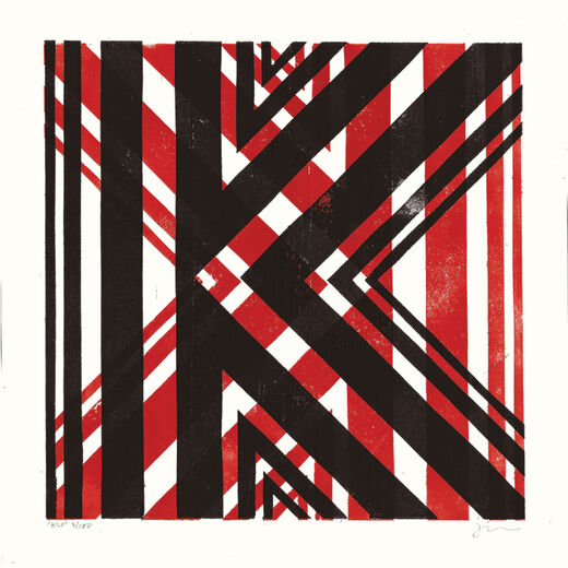 K by James Brown (Alphabet Lino Print)