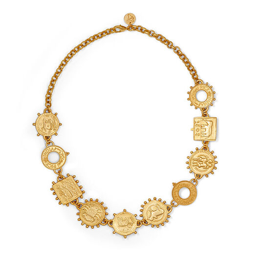 Zodiac coin choker necklace by The Olio Stories