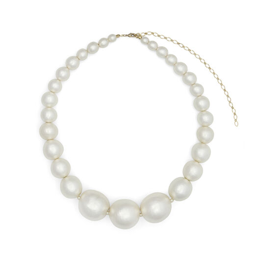 Cotton pearl statement necklace by Anq