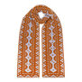 Lavender and orange wool scarf