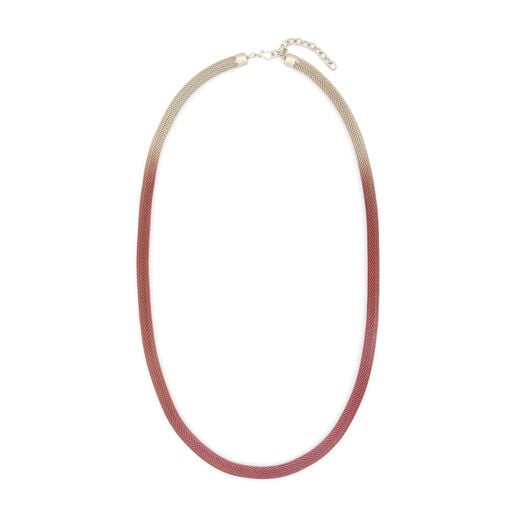 Ruby nectarine mesh necklace by Sarah Cavender