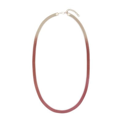 Ruby nectarine mesh necklace by Sarah Cavender