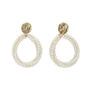 Statement faux pearl twist earrings