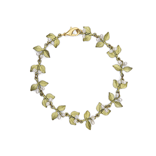 Bracelet with delicate myrtle flowers by Michael Michaud