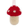 Felt toadstool Christmas decoration