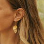 Birch three leaves dangle earrings by Michael Michaud
