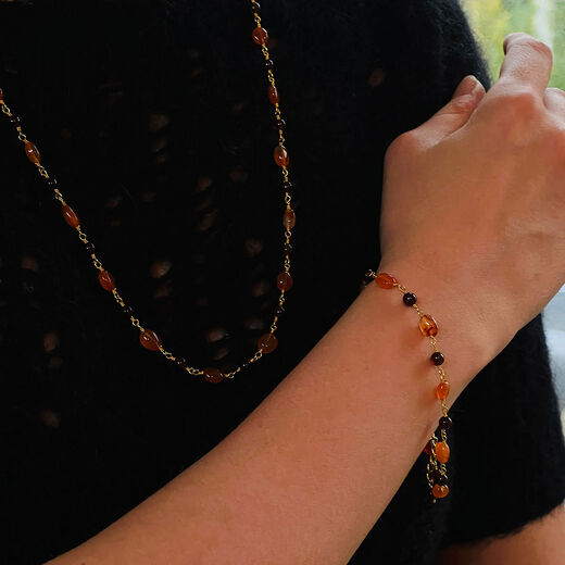 Carnelian and garnet Rosary bracelet by Mirabelle