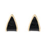 Black enamel stud earrings