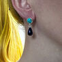 Turquoise and lapis earrings by Mirabelle