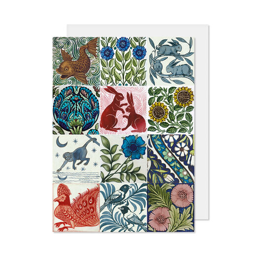 Arts and Crafts tile greeting card