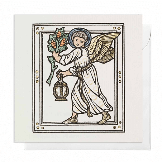 Christmas cards pack illustrating an angel holing a lantern