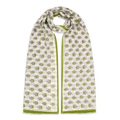 Blue forget-me-not cotton scarf