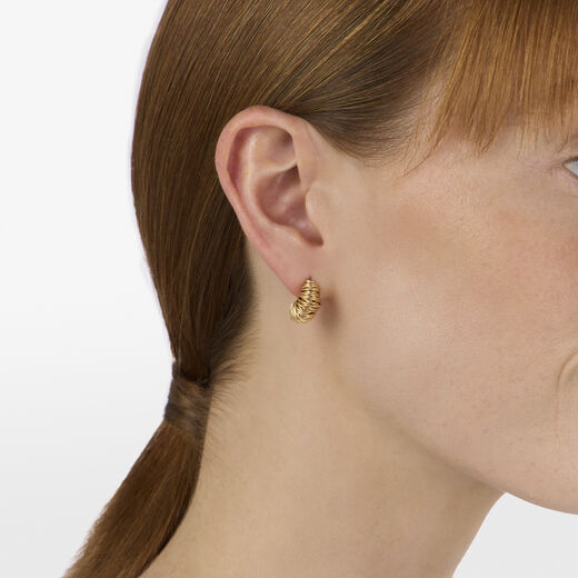 Gold wire mini stud earrings by Black & Sigi