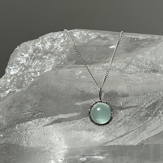 Aqua chalcedony necklace by Mirabelle