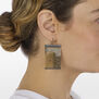 Rectangle hook earrings by Milena Zu
