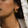 Leaf hoop stud earrings by Ottoman Hands